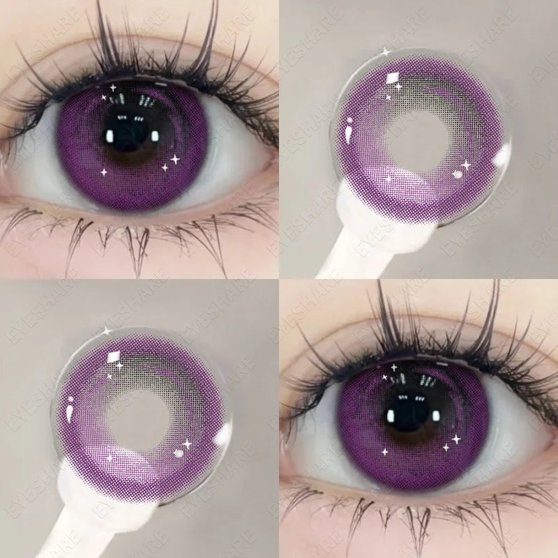 1 Pair Color Contact Lenses for Eyes Cosplay Red Color Lens Anime Purple Lenses Korean Lenses Big Eye Lens Blue Lenses