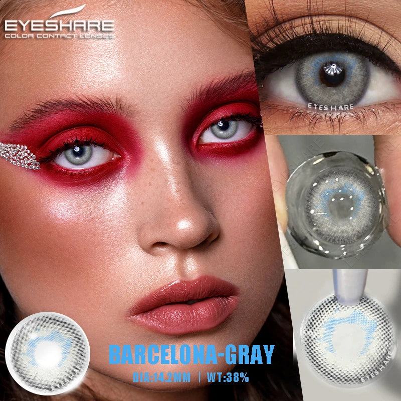 1 Pair Color Contact Lenses for Eyes Color Eye Lens Blue Eye Lenses Brown Lenses Gray Pupils Lens Yearly Green Contacts