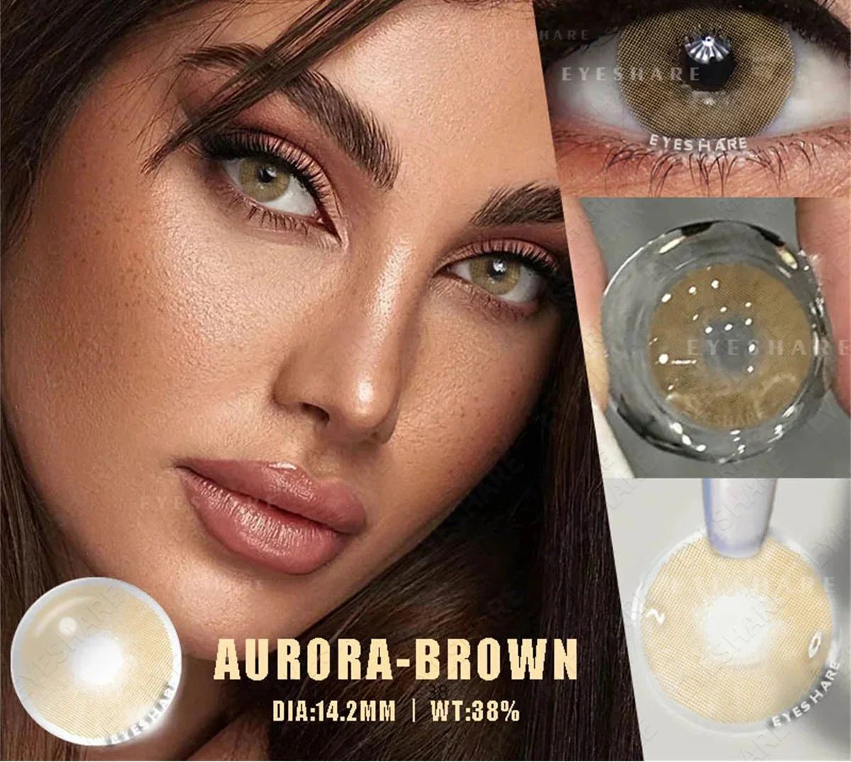 1 Pair Natural Colored Contact Lenses with Prescription Myopia Lenses Green Contacts Fashion Brown Lenses Gray Pupils