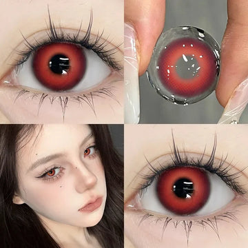 Cosplay Contact Lenses for Eyes Colored Pupils Pink Lenses Natural Fashion Contact Lenses Red Contacts Cosmetics 2pcs