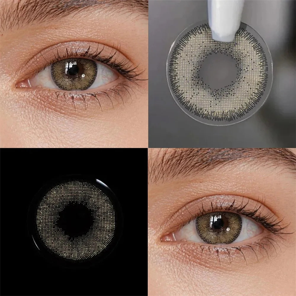 Eyes Color Contacts Colored Contact Lenses Lens Small Pupil Beauty Prescription Myopia Daily 14.2mm 2Pcs Half Year