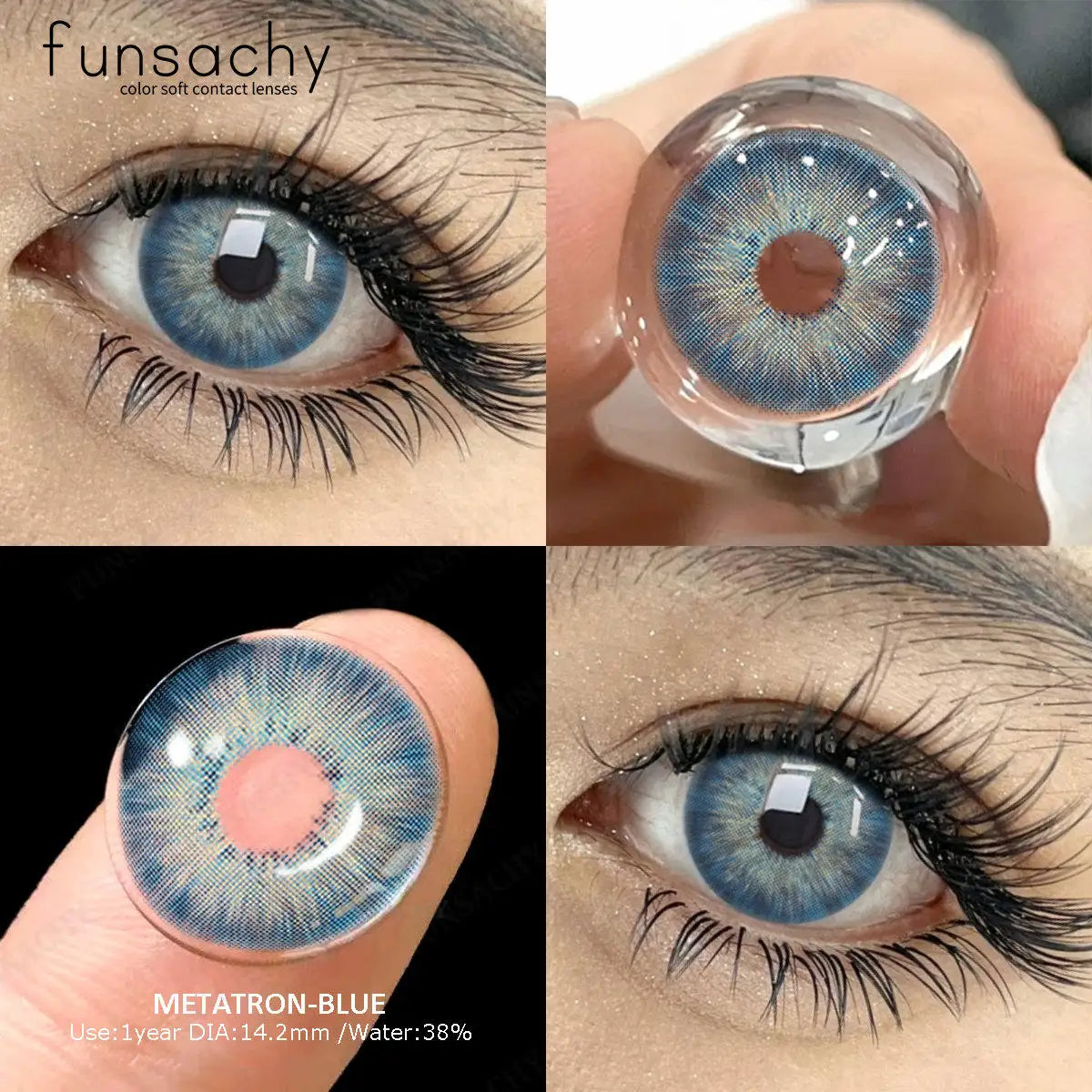 Color Contact Lenses for Eyes 1 Pair Gray Fashion Cosmetic Lenses Green Pupils Gray Natural Eye Contacts Women Eye Lens
