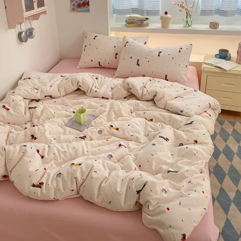 100% Cotton Double Layer Gauze Bedding Set