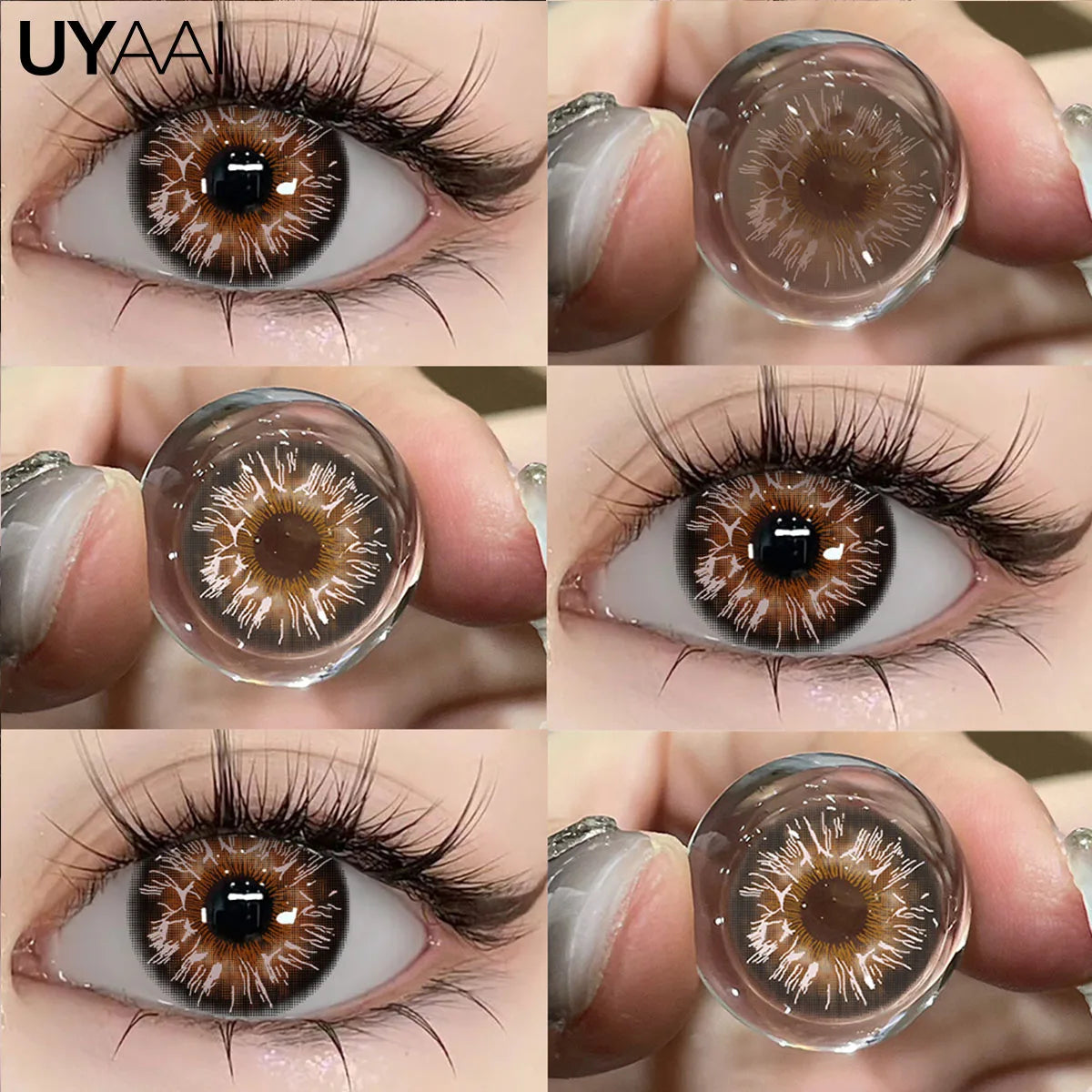 Color Contact Lenses Lenses Brown Pupils Color Contact Lenses for Eyes Green Lens 1 Pair/2pcs Pupils Cosmetic Lens
