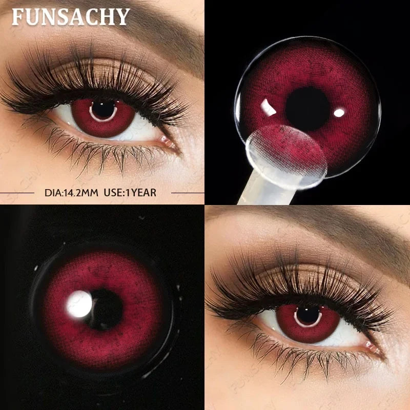 Halloween Makeup Cosplay White Lens Cosplay Contact Lens Beauty Cosmetics Colored Contacts Black Lenses Circle Red Lens