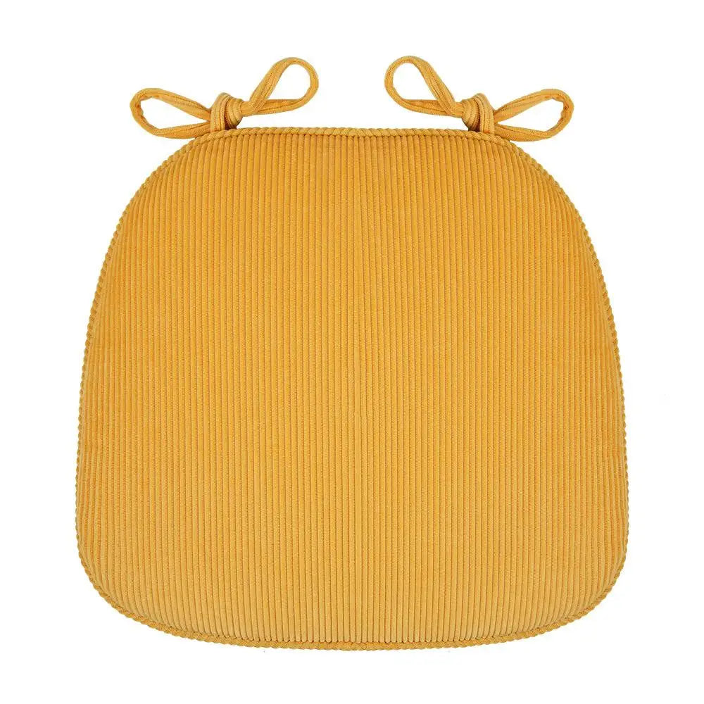 Simple Chair Cushion With Straps Horse Shape Dining Chair Seat Thickened Breathable Cushion Student Horseshoe-shaped Chair Pads