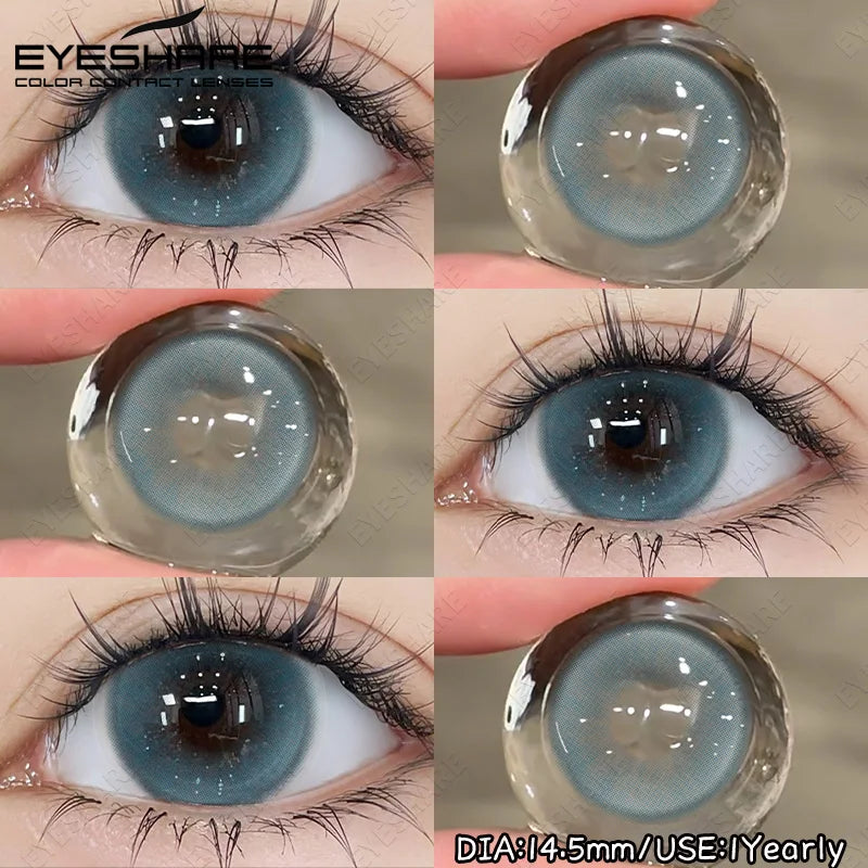 1 Pair Blue Color Contact Lenses for Eyes Cosmetic Korean Brown Contact Cosmetic Eye Contacts lenses doll'eye softlenses