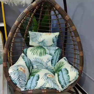 Swing Egg Chair Mat Cushion Cover Outdoor Patio Hanging Seat Home Decor Garden Lounger Cushion Cover (No Filling)