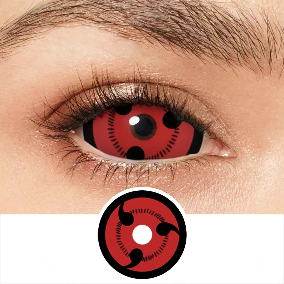 Yearly Use 22mm Full Eye Halloween Contact Lenses For Cosplay Contacts Lens Sharingan Contact Lenses Color Lenses 9.0mm