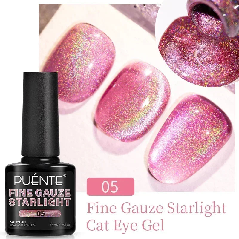 7.5ML Amber Moonlight Cat Magnetic Gel Nail Polish WaterLight Cat Eye Gel Soak Off Semi-Permanent Nail Art Varnish For Manicure