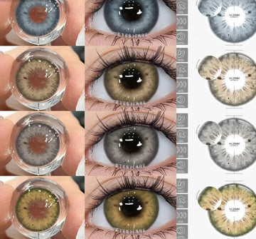 1Pair Fashion Colored Contact Lenses for Eyes Natural Contact Lenses Blue Eye Lenses Gray Pupils Yearly Cosmetic Lens