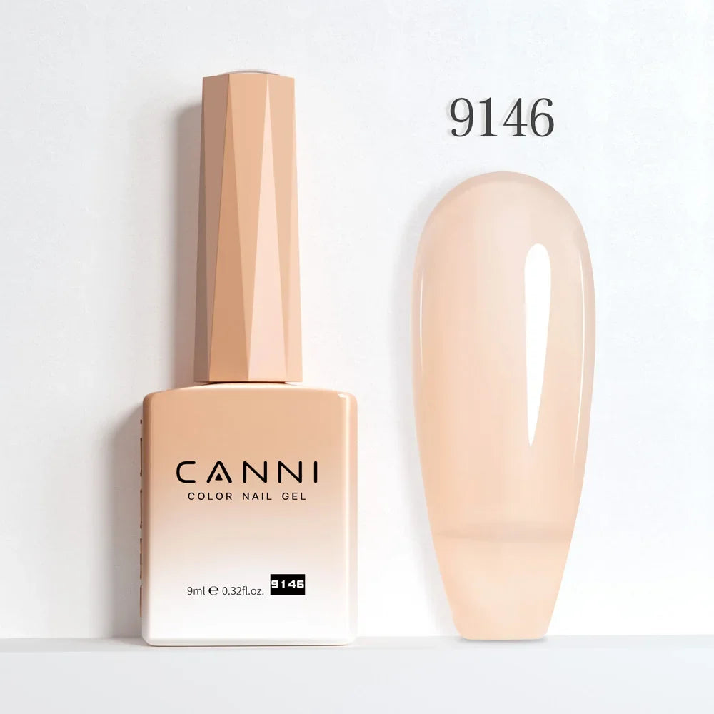 Nail Gel Polish HEMA FREE Translucent Jelly Gel Varnish Semi Transparent Super Glossy Ultra Consistency Round Shape Brush