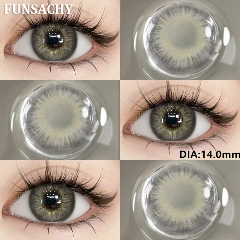 1 Pair Myopia 0~-8.00 Degree Color Contact Lenses for Eyes Natural Lenses with Prescription Diopter Eye Contacts Yearly