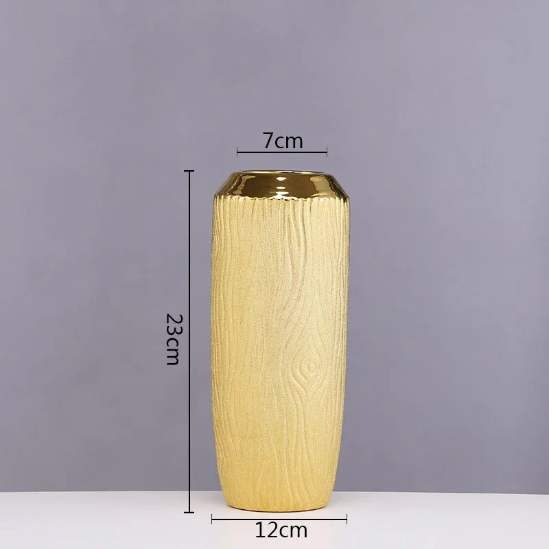 Ceramic Vase Light Luxury Tabletop Hydroponic Flower Arrangement Vases Modern Home Decoration Accessories