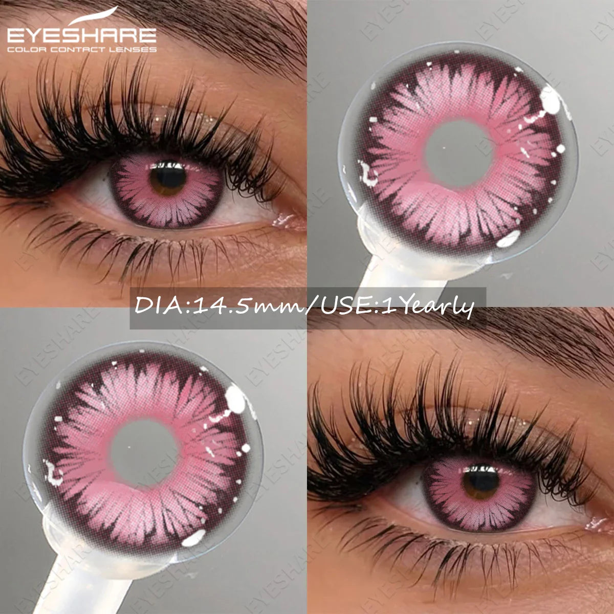 Color Contact Lenses for Halloween Vampire Cosplay Cosmetic Contact Lens Anime Lenses with Red Pupils for Parties Year
