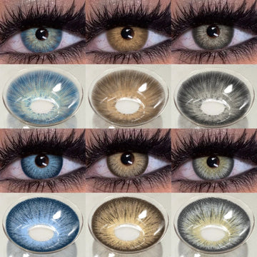 1 Pair Fashion Color Contact Lenses for Eyes Brown Lenses Colorcon Blue Lenses Yearly Beautiful Grey Eye Pupils Lens