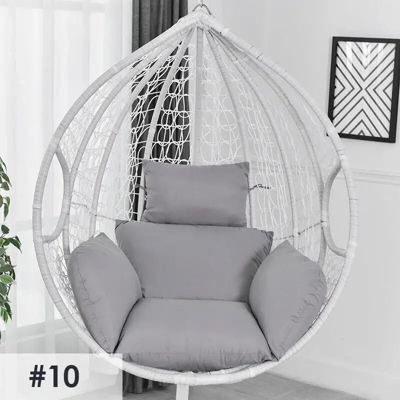 Swing Egg Chair Mat Cushion Cover Outdoor Patio Hanging Seat Home Decor Garden Lounger Cushion Cover (No Filling)