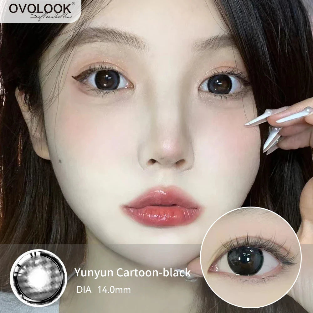 1 Pair Beauty 10 Colors Contact Lenses for Eyes Natural Pupil Color Lens Eyes for Myopia Free Shipping Half A Year Use