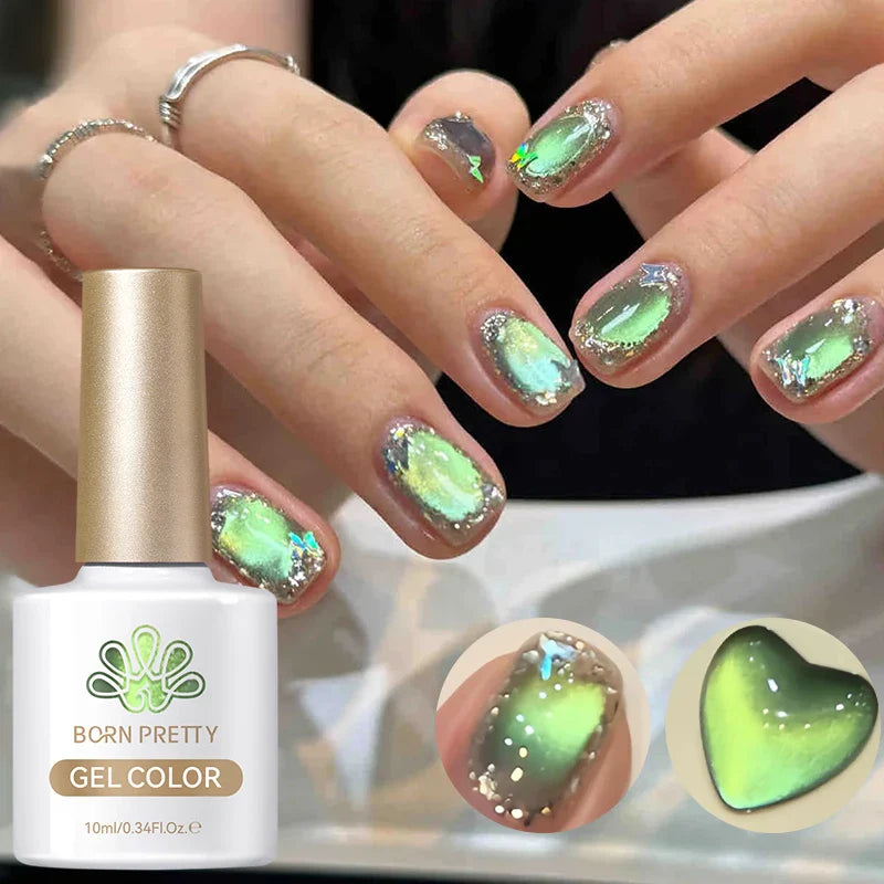 10ml Green Shadowstar Bamboo Cat Magnetic Gel Nail Polish Fruit Series  Soak Off UV LED Nail Art Salon DIY Manicure