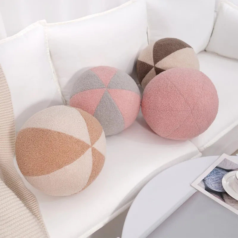 Nordic Style Spherical Pillow Stuffed Decoration Plush Sofa Bay Window Decoration Throw Pillow Soft Photography Prop New
