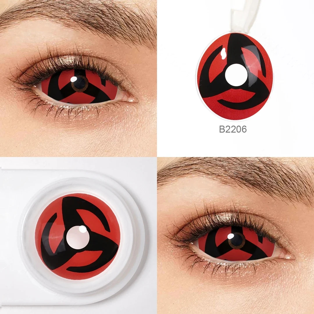 Yearly Use 22mm Full Eye Halloween Contact Lenses For Cosplay Contacts Lens Sharingan Contact Lenses Color Lenses 9.0mm