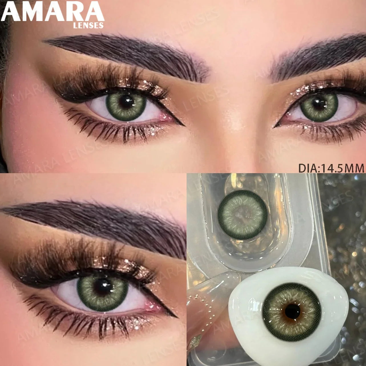 1 Pair Gray Color Contact Lenses for Eyes 14.5mm Fashion Contact Lenses Brown Natural Contact Lenses Gray Soft Lens