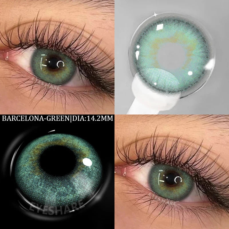 1 Pair Color Contact Lenses for Eyes Color Eye Lens Blue Eye Lenses Brown Lenses Gray Pupils Lens Yearly Green Contacts