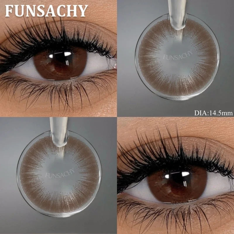 1 Pair Black Color Contact Lenses Brown Grey Beauty Soft Contact Lenses Yearly Fast Shipping Beauty Pupils Cosmetics