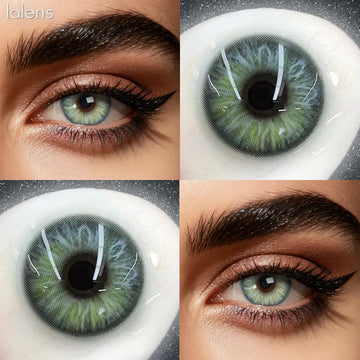 Blue Gray Natural Contact Lenses 1 Pair Half Year Eye Enlarging Cosmetic Lenses Natural Beauty for Daily Makeup