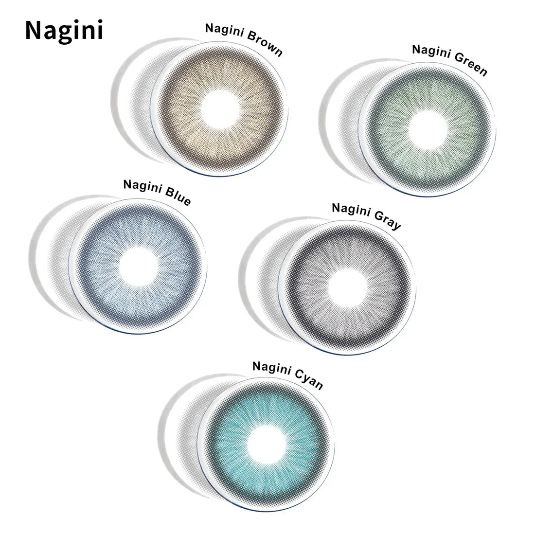 1 DAY Disposable Myopia Colored Contact Lense for Eyes 1 Pair Gray Eye Contacts Hot Sales Daily Lenses with Degree