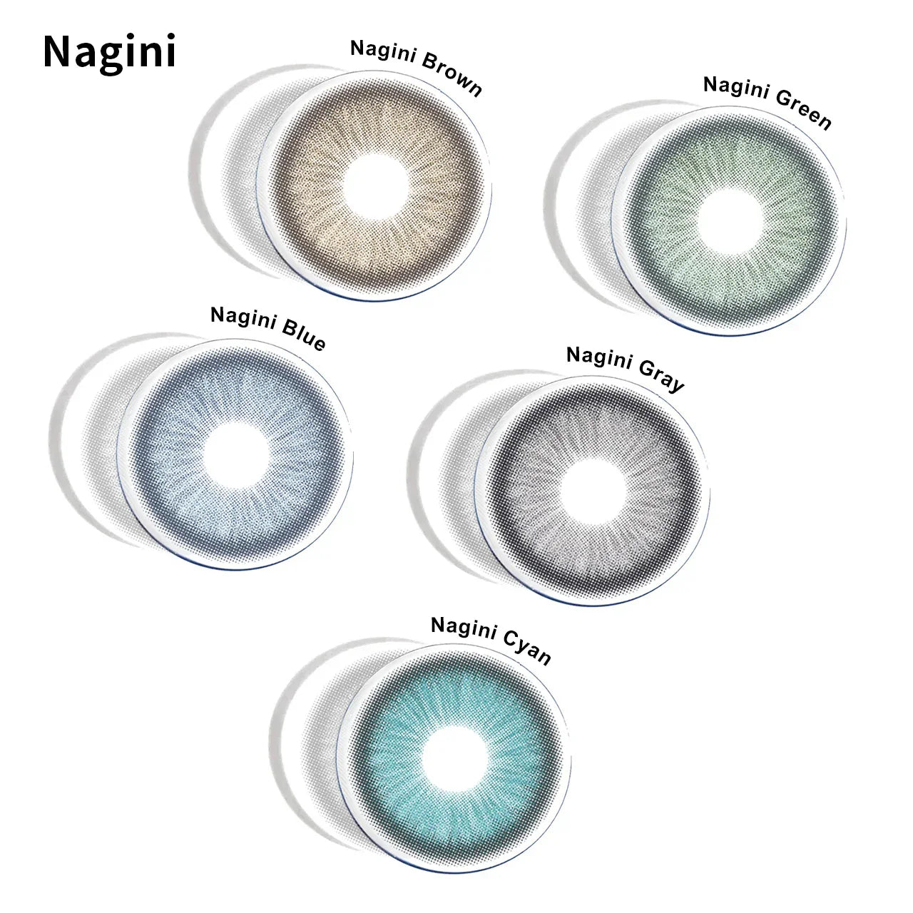 1 DAY Disposable Myopia Colored Contact Lense for Eyes 1 Pair Gray Eye Contacts Hot Sales Daily Lenses with Degree