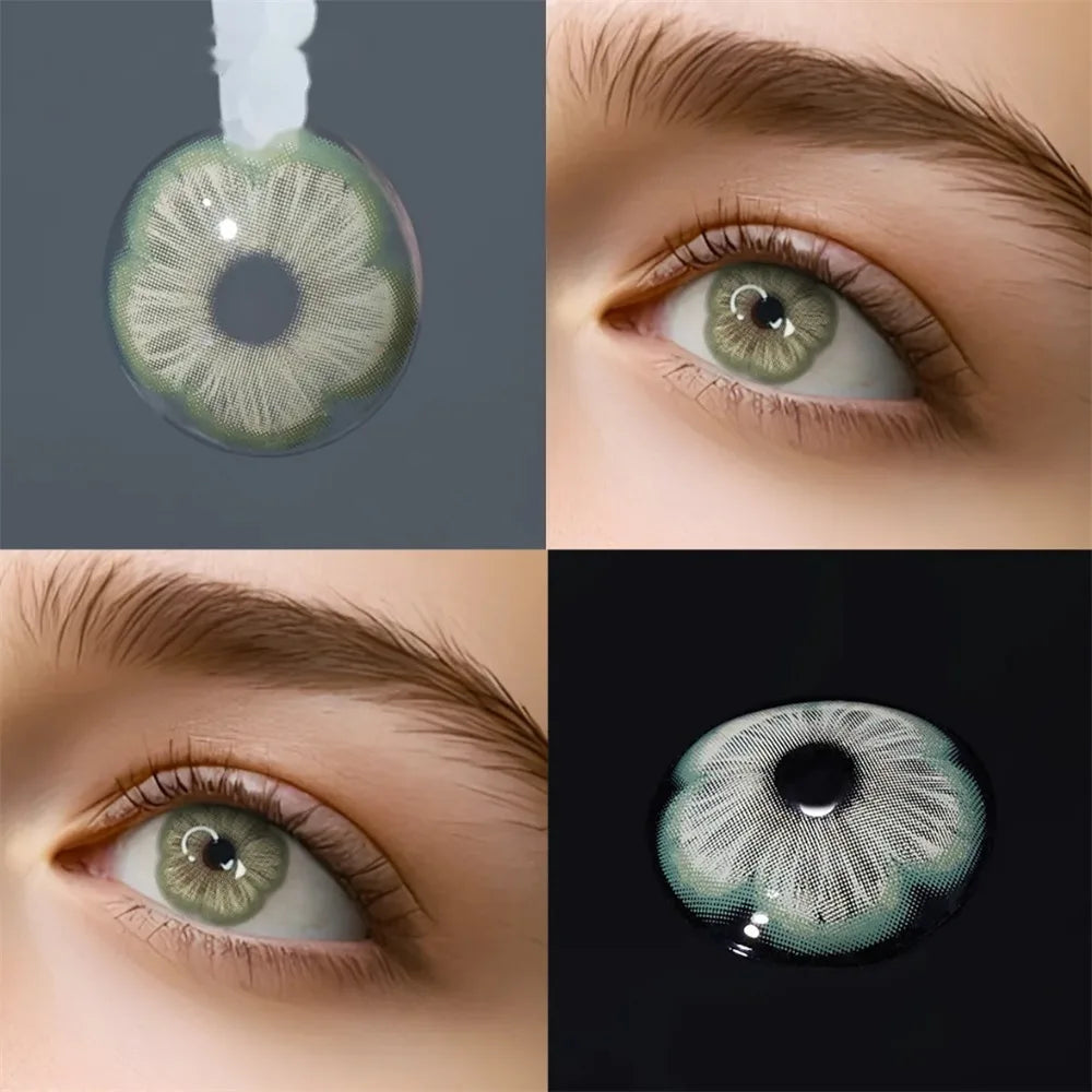 Eye Eyes Color Contacts Colored Contact Lenses Lens Small Pupil Beauty Cosmetics Fashion 14.2mm 2Pcs 6 Months Half Year
