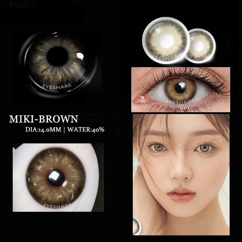 1 Pair Color Contact Lenses for Eyes Natural Brown Lenses Beauty Fashion Monet lense Blue Lenses Green Eye Contact