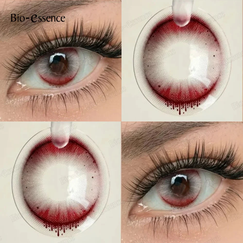 1 Pair Halloween Contact Lenses for Eyes Cosplay Lenses Anime Lenses Black&White Lenses Accessories Yearly