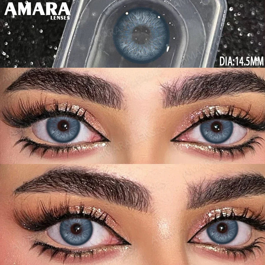 Norway Blue Contact Lenses Color Contacts for Eyes Brown Eye Lenses Gray Lenses Yearly Cosmetic Makeup Eye Contacts Yearly