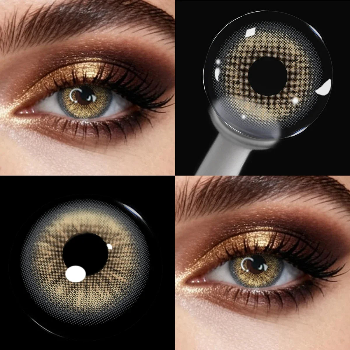 14.2mm Half-Year Disposable Brown Colored Contact Lenses Viral Makeup Beauty Lens for Daily Party Dating Cosmetic