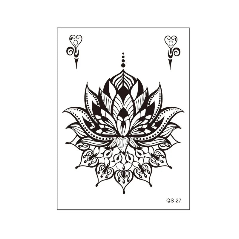 1pcs Hand Flower Rose Fake Tattoo Stickers Waterproof Temporary Tatto Body Art for Girl Women Men