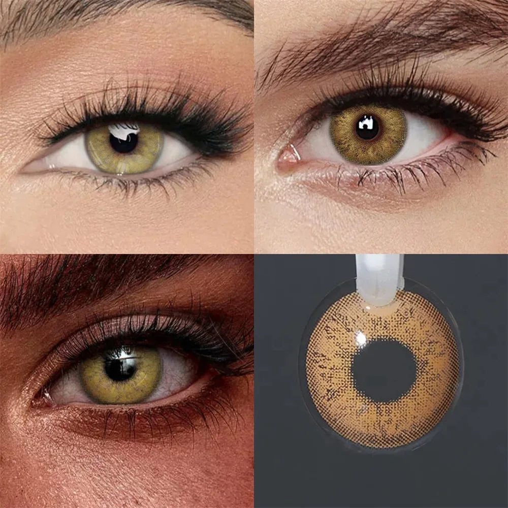 Eyes Color Contacts Colored Contact Lenses Lens Small Pupil Cosmetics Natural Grey Daily 14.0mm 2Pcs Half Year Use