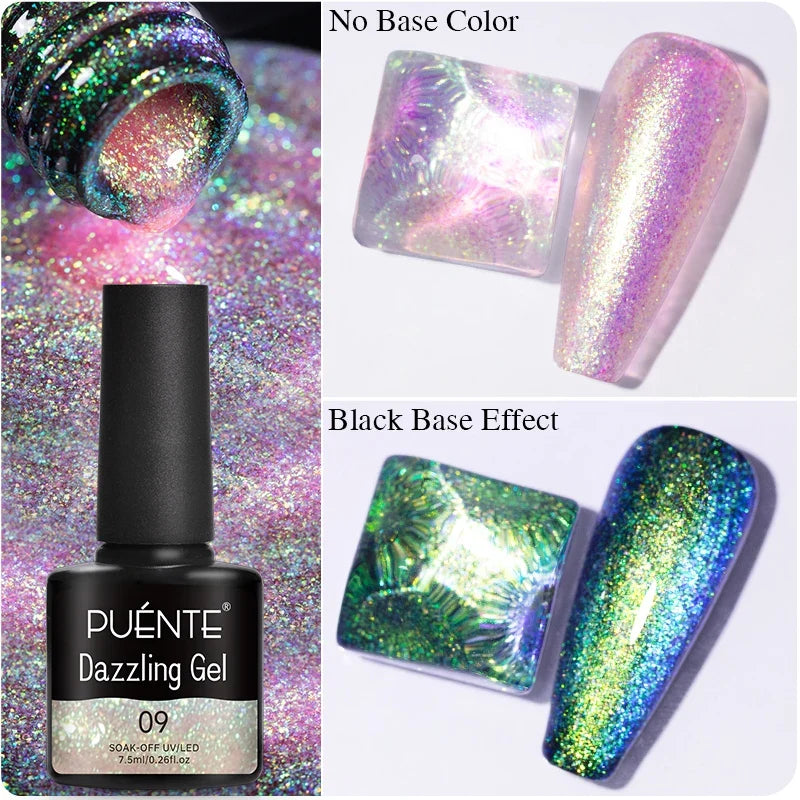 7.5ML Amber Moonlight Cat Magnetic Gel Nail Polish WaterLight Cat Eye Gel Soak Off Semi-Permanent Nail Art Varnish For Manicure