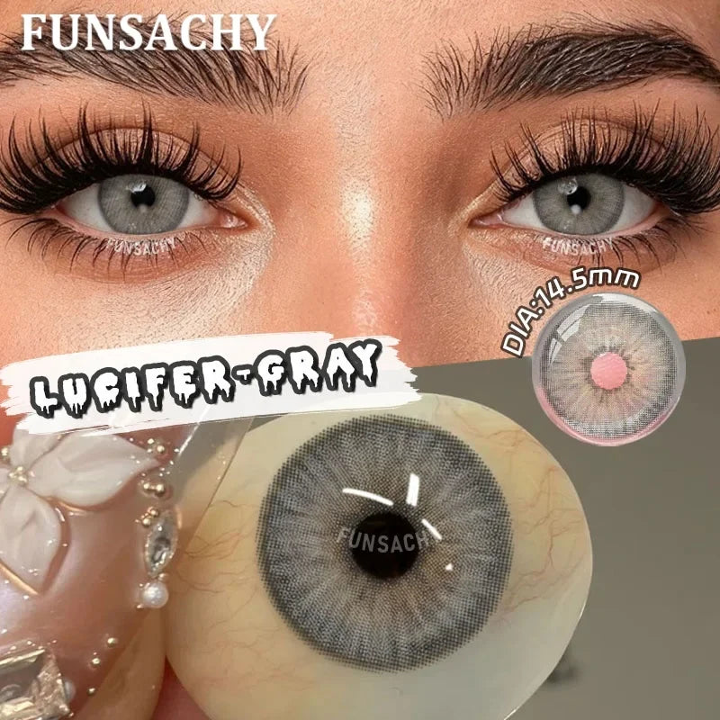 1 Pair Contact Lenses for Eyes Color Korean Pupils Makeup Accessories Beauty Contact Lenses Yearly New Contact Lens