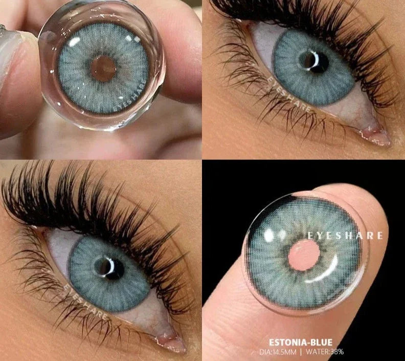 2pcs Colored Contact Lenses for Eyes Brown Eye Lenses Gray Pupils Lens Green Eye Contacts Blue Eye Lenses