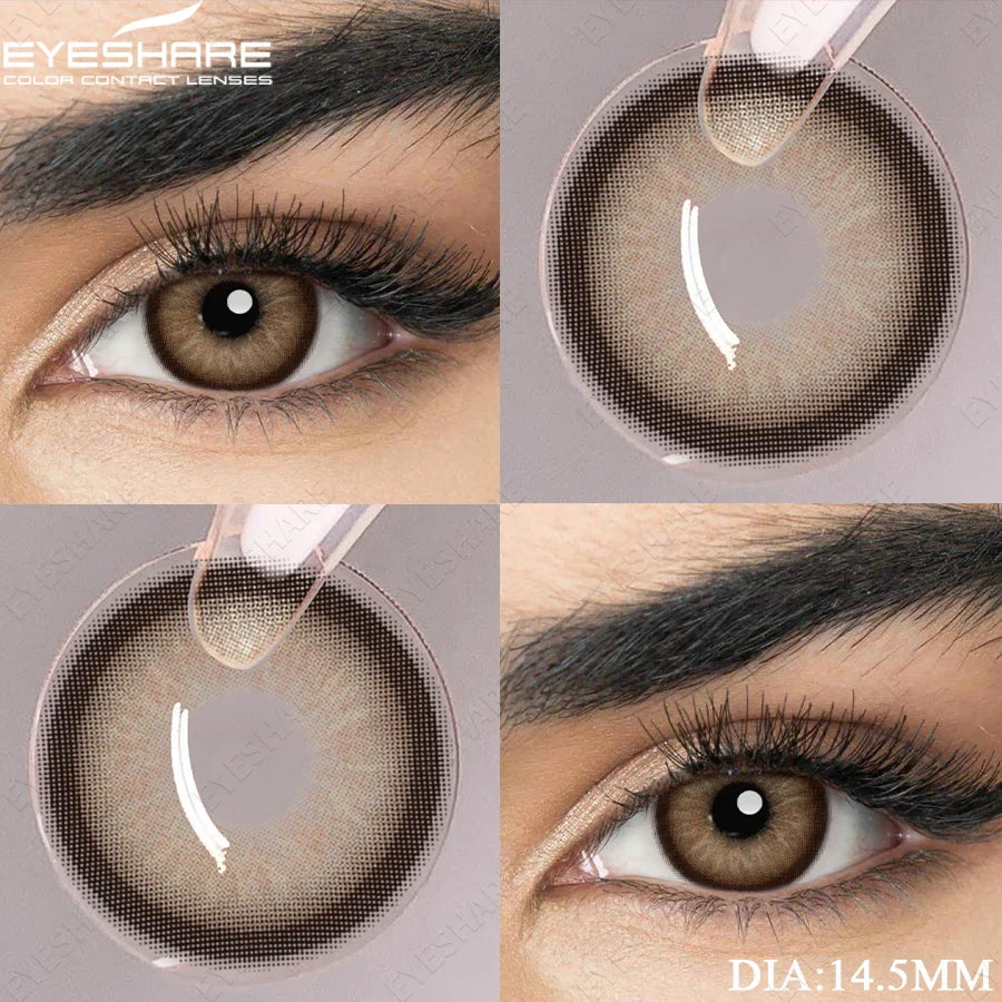Blue Contact Lenses Colored Contacts for Eyes 1 pair Brown Eye Lenses Gray Lenses Yearly Cosmetic Makeup Eye Contacts