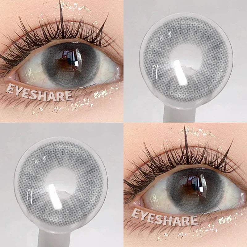 1 Pair Color Contact Eye Color Lenses Makeup Natural Brown Lens Cosmetics Gray Eyes Lenses Woman Makeup Blue Beauty Con