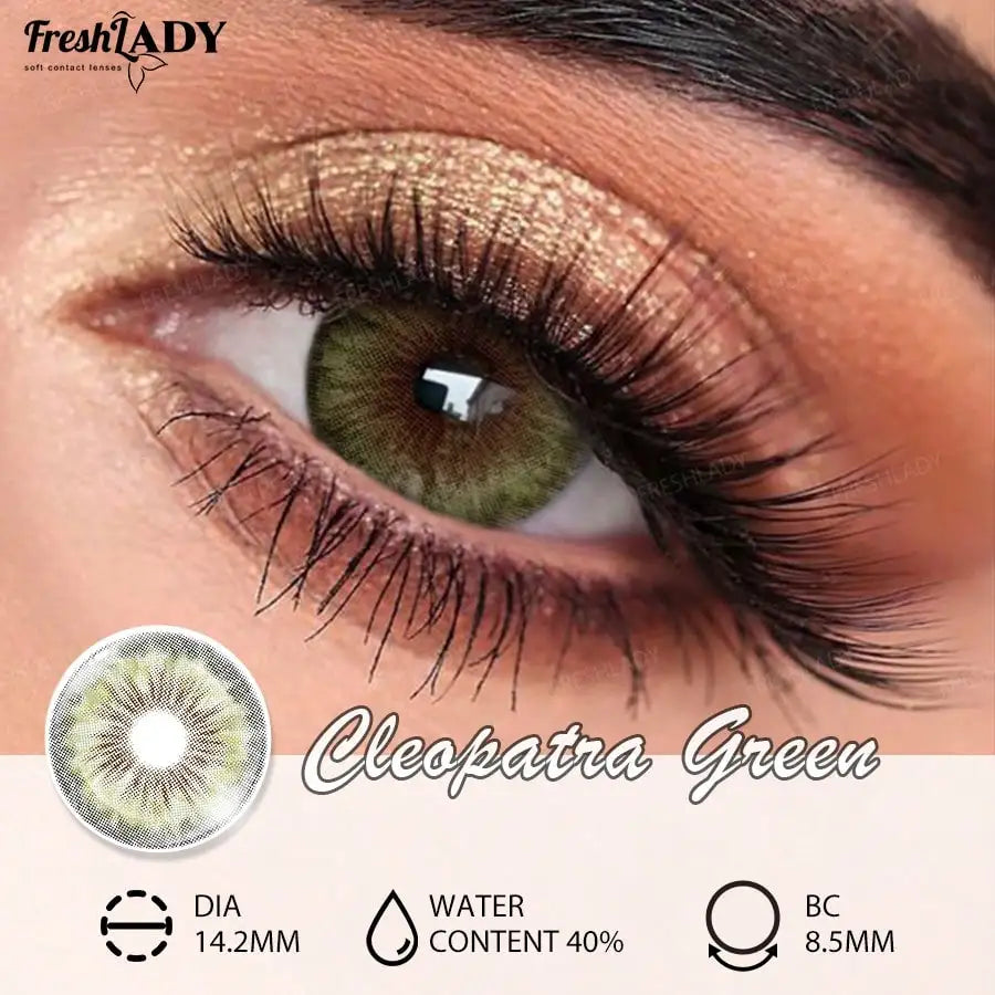 1 Pair Blue Colored Contact Lenses Gray Eye Lenses Natural Eyes Makeup Beauty 14.20mm Yearly Use