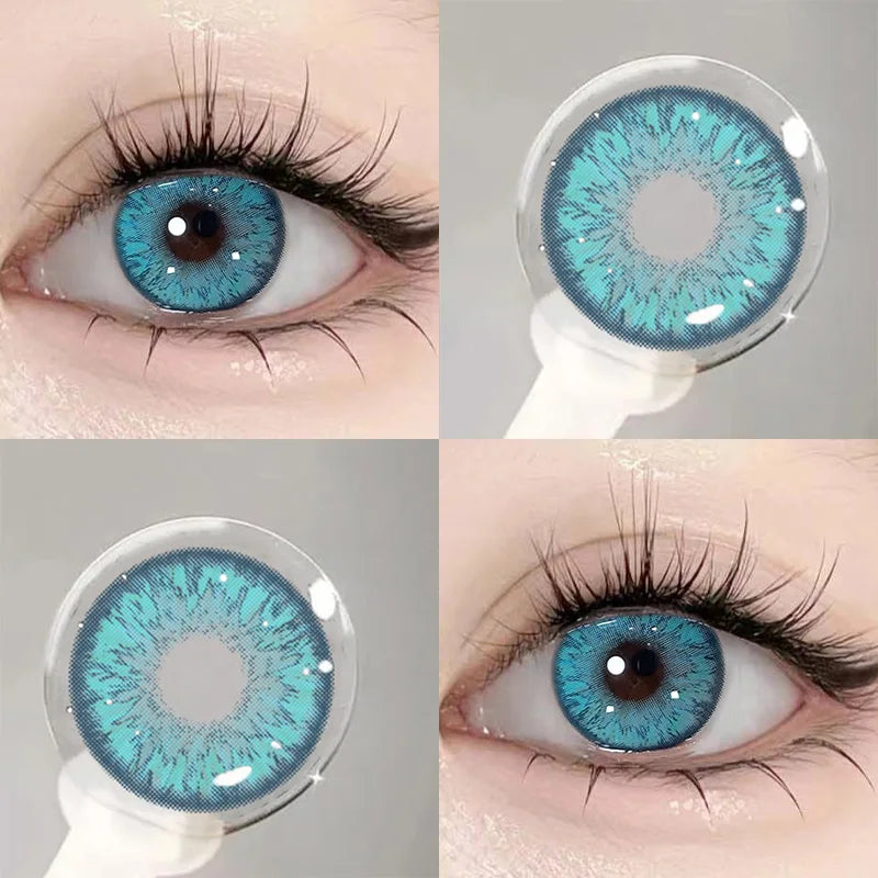 1Pair Natural Myopia Color Contact Lenses Beauty Eyes Brown Pupils High Quality Yearly Use Lenses Contact Cosmetics