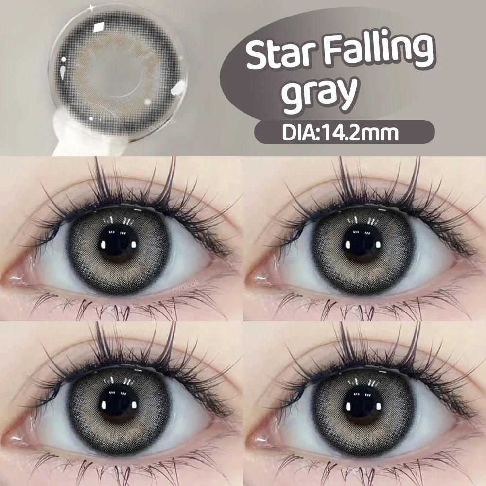 1 Pair Purple Beauty Colored contact lenses For Eyes Halloween Makeup Lens Pupils Fashion Big Eye Lenses Myopia Lenses