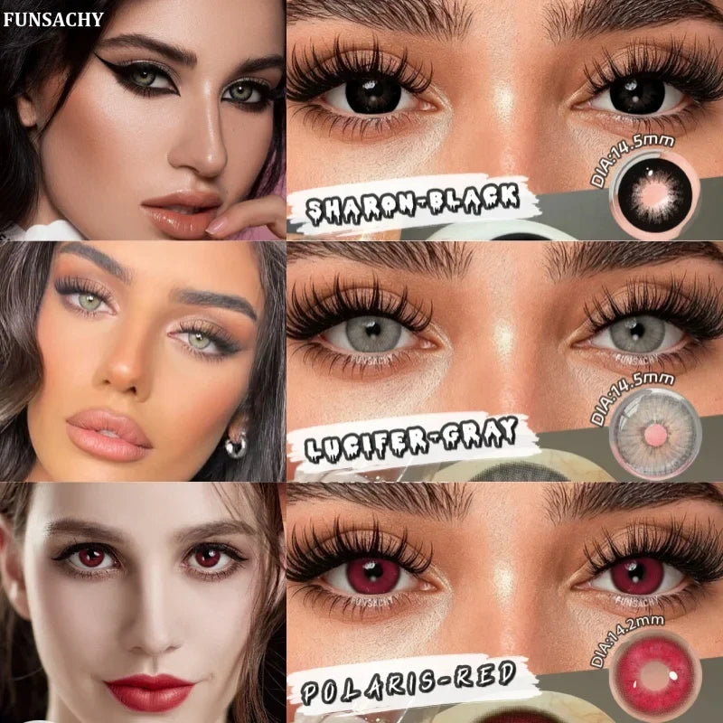 1 Pair Contact Lenses for Eyes Color Korean Pupils Makeup Accessories Beauty Contact Lenses Yearly New Contact Lens