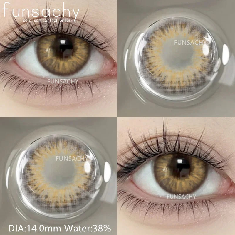 1pair Natural Color Contact Lenses for Eyes Blue Eye Lens Gray Lenses Fashion Korean Beauty Pupils Yearly Makeup Lens