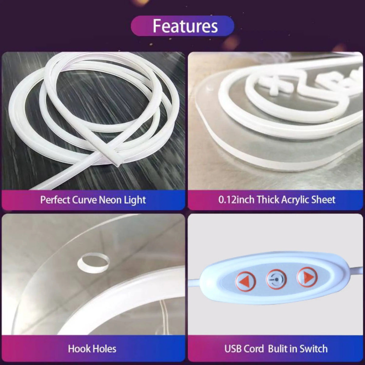 Smiling Ghost Neon Sign USB Dimmable LED Wall Light for Game Room Decor Halloween Party Dorm Home Wall Ambient Hanging Lamp Gift