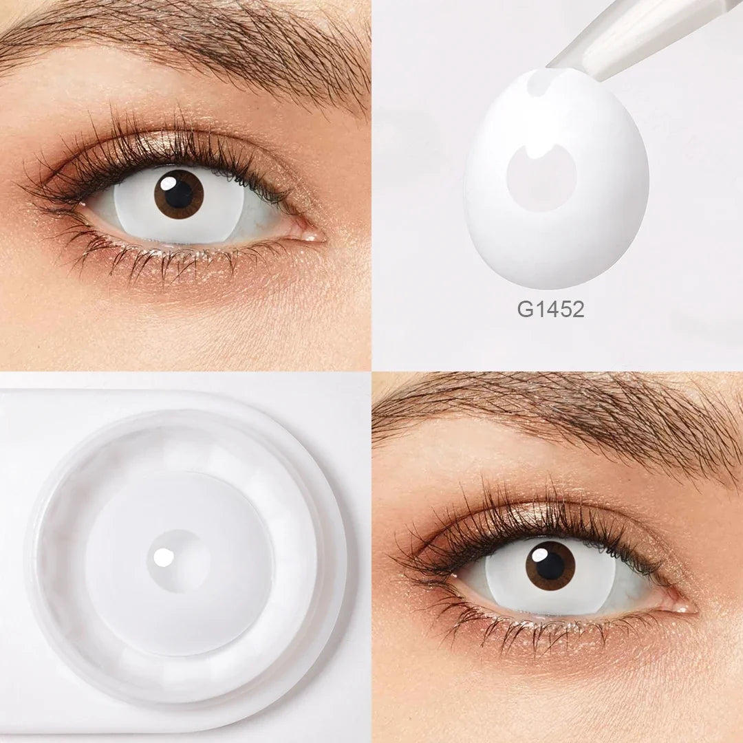 17mm Halloween Contact Lenses For Cosplay Contact Lenses Red Fluorescent Lenses Luminous Contact Lenses Yearly